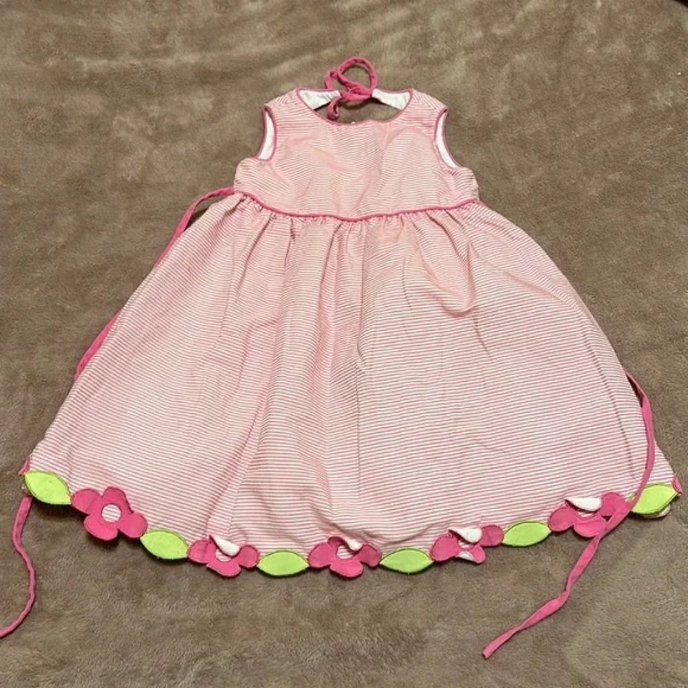 Florence eiseman girls pink white floral dress